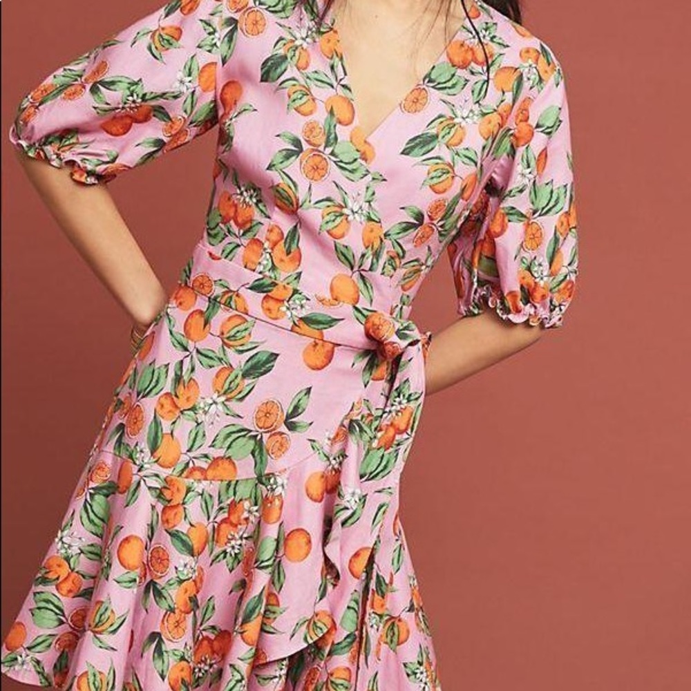 Finders Keepers Aranciata Orange Print Dress